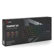 Klávesnica Savio TEMPEST X2 BROWN Čierna QWERTY