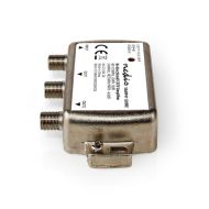 Nedis SAMP41120ME Catv zosilňovač Max. 9 Db Gain 85 - 1218 MHz 2 Výstupy Spätný kanál -4,5