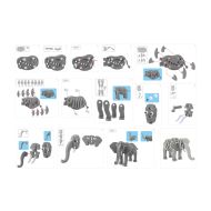 Hračky 3D puzzle Elephant Junior 31,5 cm penová šedá 75 dielov