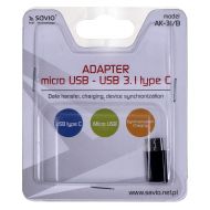 Adaptér Micro USB a USB-C Savio AK-31 / B