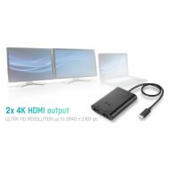 Adaptér DisplayPort na HDMI i-Tec C31DUAL4KHDMI Čierna 4K Ultra HD