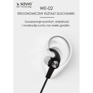 Športové Bluetooth slúchadlá Savio WE-02 Čierna