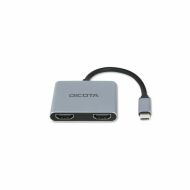 USB rozbočovač Dicota D32063 100 W Striebristý