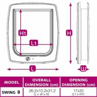 Náhradné súčiastky Ferplast Swing 9 26,2 x 10,2 x 31,2 cm