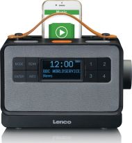 Lenco PDR-065BK Prenosné DAB rádio/FM, DAB+/Bluetooth a funkcia AUX EASY pre jednoduché ovládanie