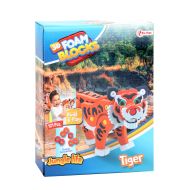 Hračky-hračky 3D puzzle Tiger Junior 31,5 cm Penová oranžová 121-dielna