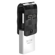 USB flash disk Silicon Power Mobile C31 USB 3.1 USB-C OTG 32 GB Čierna Čierna/strieborná (1 kusov)