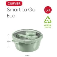 Obedová súprava Curver Smart To Go Eco 1,6 l + súprava príborov + šálka na omáčku