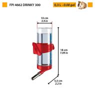 Misky pre domáce zvieratá Ferplast Fpi 4660 Drinky 75 Čierna Nerezová oceľ 300 ml