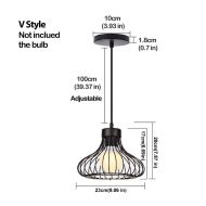 Homestyle Pro MK013-B Priemyselná závesná lampa 23x20 cm Čierna/kov