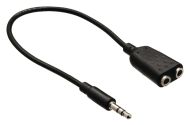 Stereo audio distribučný kábel Valueline VLAB22100B02 Jack 3,5 mm samec - 2 x 3,5 mm samica 0,20 M