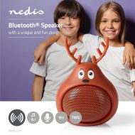 Bluetooth reproduktor Nedis SPBT4110BN Animaticks 3 hodiny prehrávania bez použitia rúk Volanie Rudy