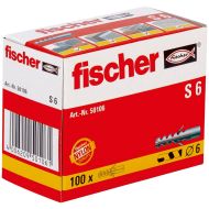 Štuple Fischer S6 50106 Rozširovanie 100 Kusy 6 x 40 mm