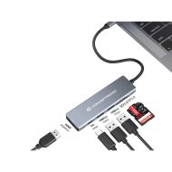 USB rozbočovač Conceptronic 110520207101 Sivá 100 W