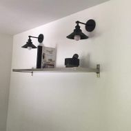 Homestyle Pro MK023-B Priemyselná nástenná lampa 22 cm čierna/kov