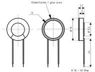 Miniatúrny reproduktor Visaton Vs-k16 16 mm 50 Ohm