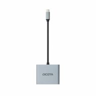 USB rozbočovač Dicota D32063 100 W Striebristý