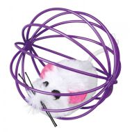 Hračky Trixie Mouse in a Wire Ball Viacfarebná Polyester