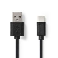 Nedis CCGP60600BK01 USB 2.0 kábel Type-c™ Samec – A Samec 0,1 M čierny