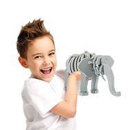 Hračky 3D puzzle Elephant Junior 31,5 cm penová šedá 75 dielov