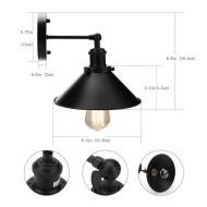 Homestyle Pro MK023-B Priemyselná nástenná lampa 22 cm čierna/kov