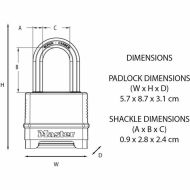 Kombinačný zámok Master Lock M178EURD Oceľ Zinok Čierna