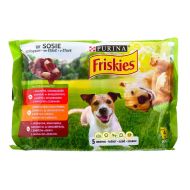 Mokré jedlo Purina Friskies Kurča Teľacie mäso Baránok Zemiaky Mrkva 4 x 100 g