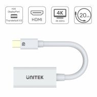 Adaptér Mini DisplayPort na HDMI Unitek Y-6331 Biela 20 cm