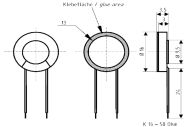 Miniatúrny reproduktor Visaton Vs-k16 16 mm 50 Ohm