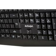 Klávesnica Activejet K-3255 Čierna Monochromatická QWERTY