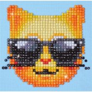 Diamond Dotz Diamond Painting Cool Cat 10x10 cm