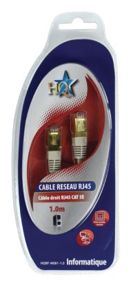 HQ HQBF-M081-1.0 Cat5e Utp sieťový kábel Rj45 (8/8) Samec - Rj45 (8/8) Samec 1,00 M sivý