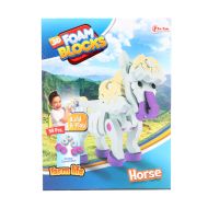 Toi-Toys 3D puzzle stavebnica penového koňa DIY Set S