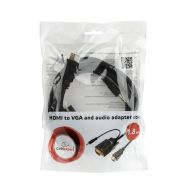 Adaptér VGA na HDMI s Audio GEMBIRD A-HDMI-VGA-03-10 Čierna 3 m