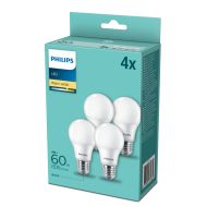 LED lampa Philips 60W E27 teplá biela 4 kusy