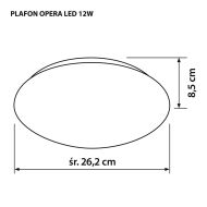 Stropné svetlo Activejet AJE-OPERA 12W Biela 80 12 W