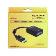 Adaptér DisplayPort na VGA DELOCK 61848 Čierna