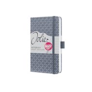 Sigel SI-JN126 notebook Jolie Flair A6 s pevnou väzbou lemovaný ľadovcovou sivou 174 strán 80 g