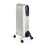 Mobilný olejový radiátor Nedis HTOI30WT7 600 / 900 / 1500 W 7 lamelový nastaviteľný termostat 3 Heat