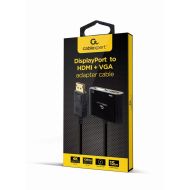 Adaptér DisplayPort na HDMI GEMBIRD A-DPM-HDMIFVGAF-01 Čierna 10 cm