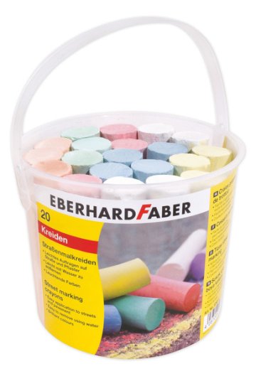 Eberhard Faber EF-526512 chodníkové vedro na kriedu s 20 pastelkami