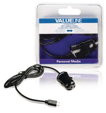 Valueline VLMB60890B10 Micro USB nabíjačka do auta Micro USB Samec - 12v Pripojenie do auta 1,00 M č