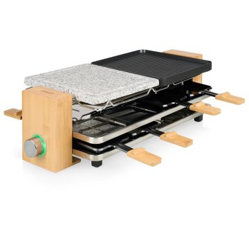 Princess 162955 Raclette Pure 8 Bamboo/Black