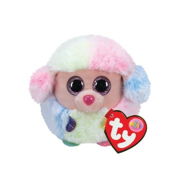 TY Puffies Cuddly Toy Poodle Rainbow 8 cm