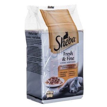 Krmivo pre mačky Sheba Fresh & Fine Kurča Páv Vtáky 300 g