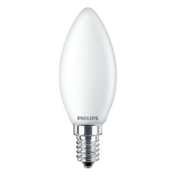 Led baterka Philips Sviečka Biela F 40 W 4,3 W E14 470 lm 3,5 x 9,7 cm (4000 K)