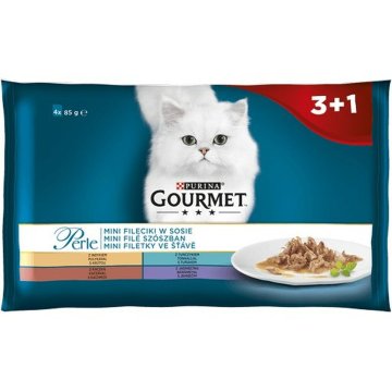 Krmivo pre mačky Purina Gourmet Tuniak Baránok Kačica 4 x 85 g