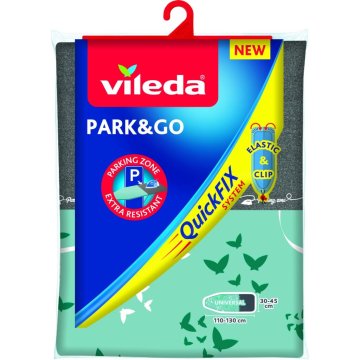 Poťah na žehliacu dosku Vileda Park and Go QuickFix Mint zelená/sivá