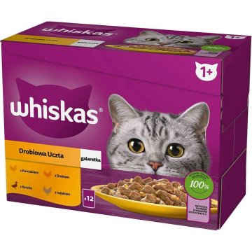 Krmivo pre mačky Whiskas Kurča Páv Kačica Vtáky 12 x 85 g