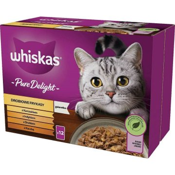 Krmivo pre mačky Whiskas Pure Delight Kurča Páv Kačica Vtáky 12 x 85 g